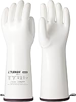Vista 12 de LANON - Guantes de horno de silicona líquida resistentes al calor de 15 pulgadas, grado alimenticio, forro CoralAir, impermeables, extra largos