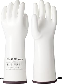 LANON 15" Liquid Silicone Oven Mitt,Heat Resistant,CoralAir Liner,White,XXL | Food Safe,Waterproof,Long Oven Gloves with Fingers,Odorless,Easy Clean,Latex Free,BPA Free,Baking,Cooking,BBQ,Kitchen Mitts