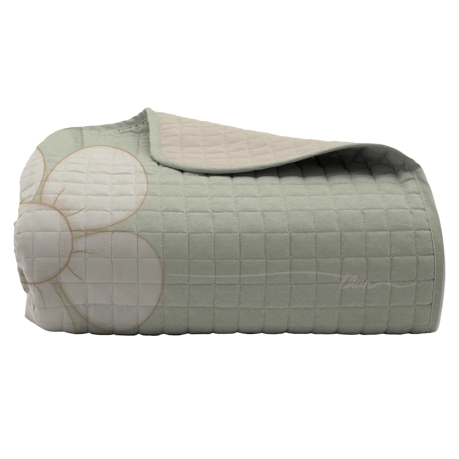 Thun Grace numérique Vert nappe carrée grande taille Ligne Elegance 250X250