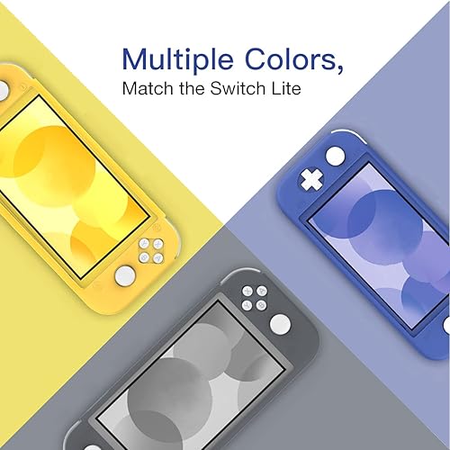Miniatura 7 de MoKo Funda protectora para Switch Lite, funda de silicona, antiarañazos, absorción de golpes, antideslizante, color azul