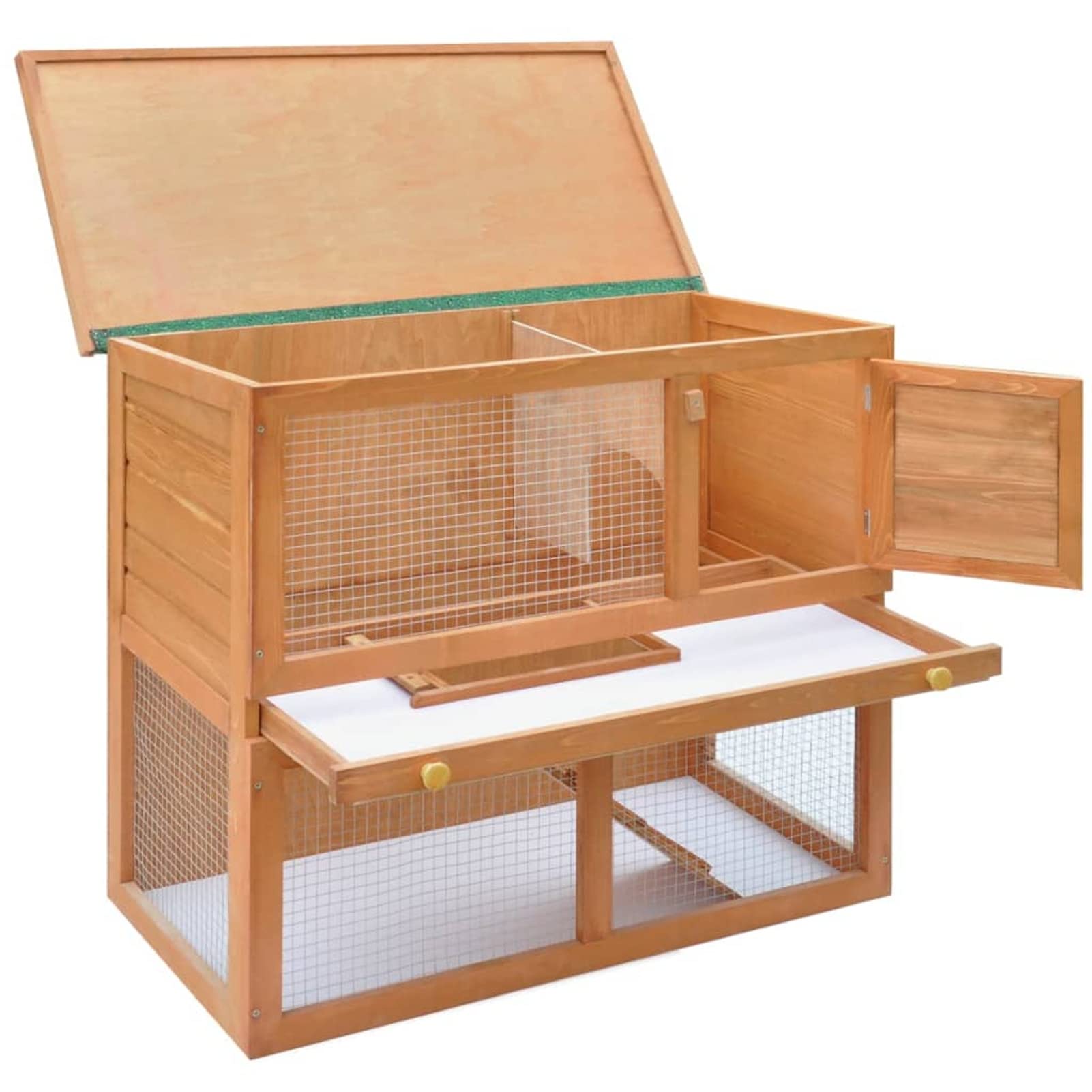 Casa de Animales pequeños Jaula conejera 1 Puerta, Casa Conejo, Jaula De Conejo, Casa Cobaya, Casita Conejo, Escondite Grande para Erizo, Jaula Hamster, Madera