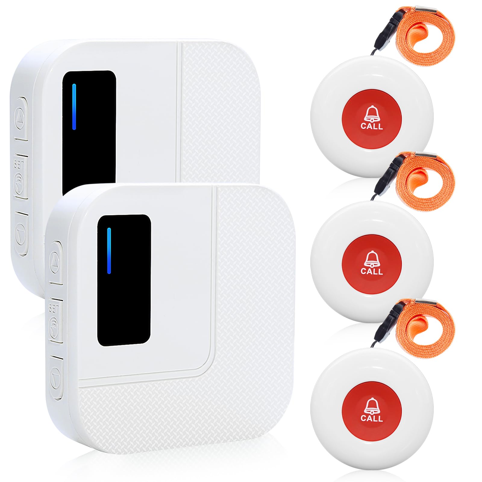 DaytechTuya WiFi Smart Wrist Call Button, Wireless Watch Panic Button, Personal Alarm for Elderly, 3 Call Button, 1 Tuya Receiver only Supports 2.5GHz Wi-Fi