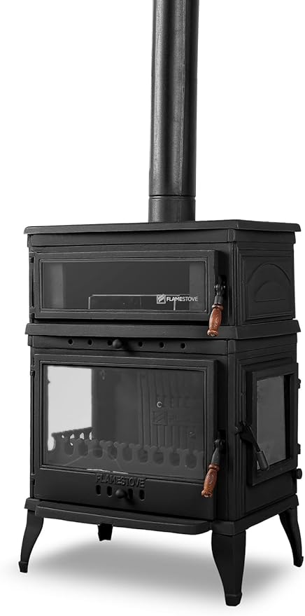 Poêle à bois en fonte émaillée