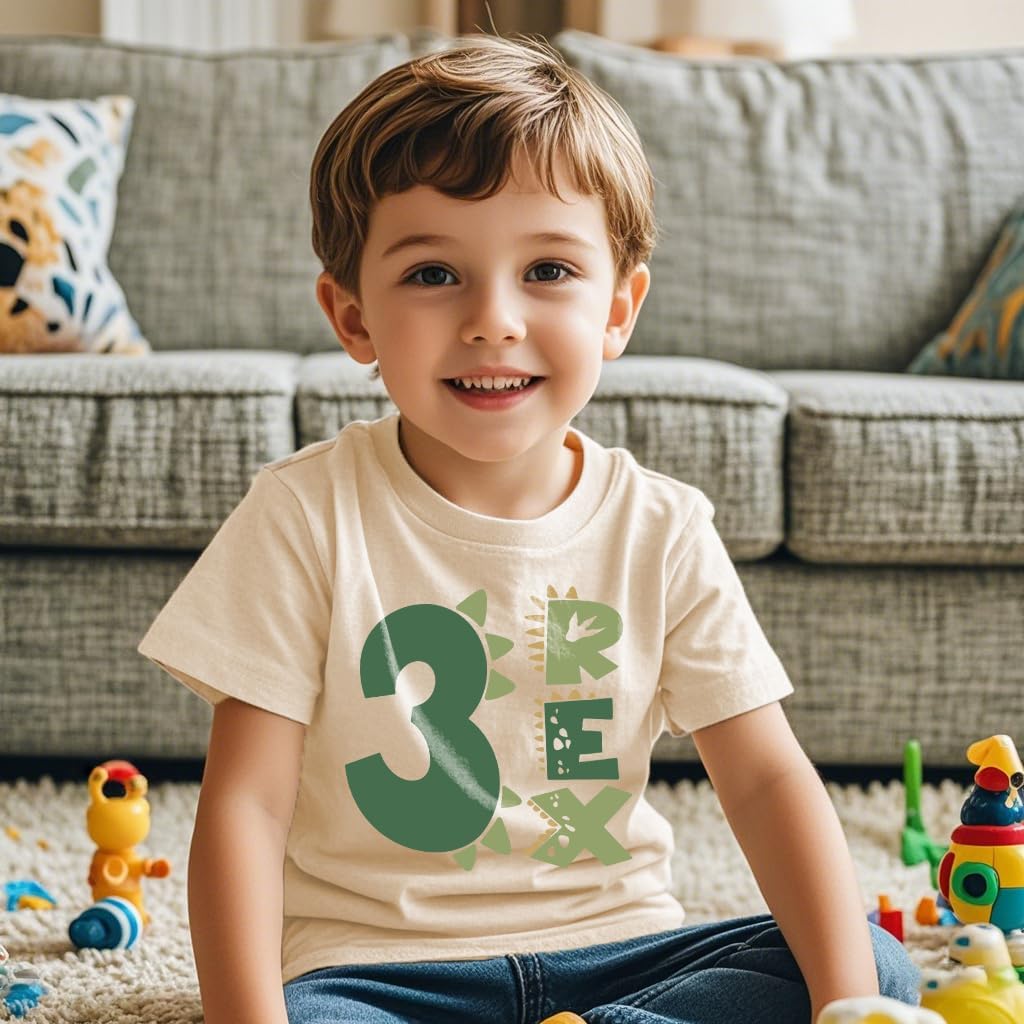 Toddler Boys Girls 3rd Birthday Shirts for Baby Kids 3 Years Old Birthday Outfit for Party Short Sleeve Tshirt - Image 2