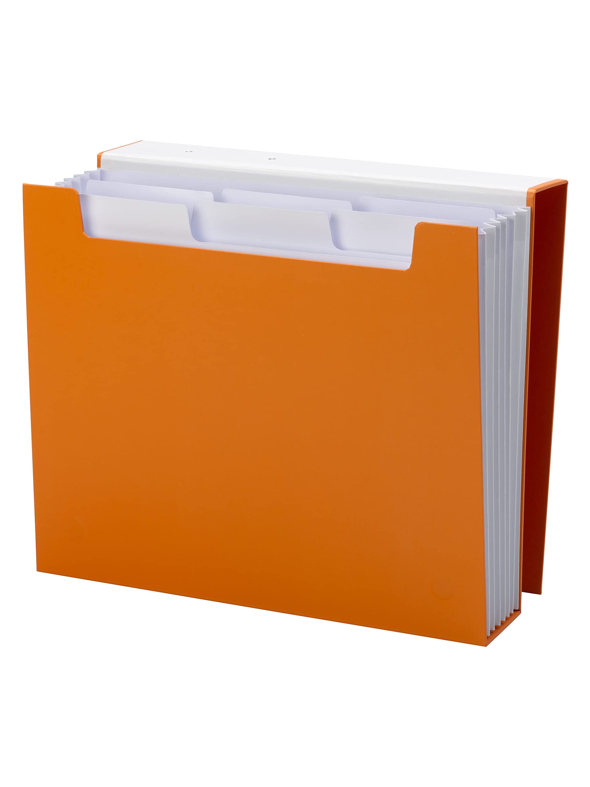 SMEAD SuperTab Bookshelf Organizer, 6 pockets, Letter Size, Orange (70868)