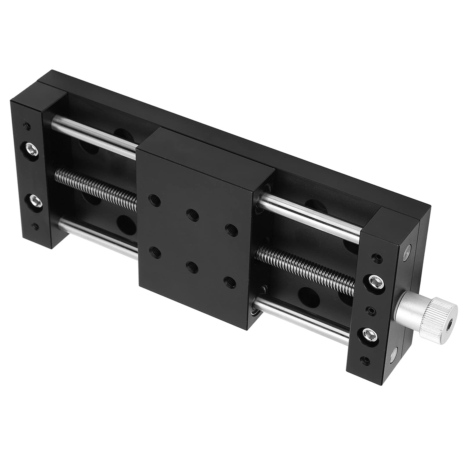 Marhynchus X-Schiebetisch, Manueller Schiebetisch aus Aluminiumlegierung, Feinabstimmungsgetriebeplattform mit 60 X 80 Mm Tisch, ±50 Mm Verfahrweg, 20 Kgf Last für Optische Geräte und Messgeräte