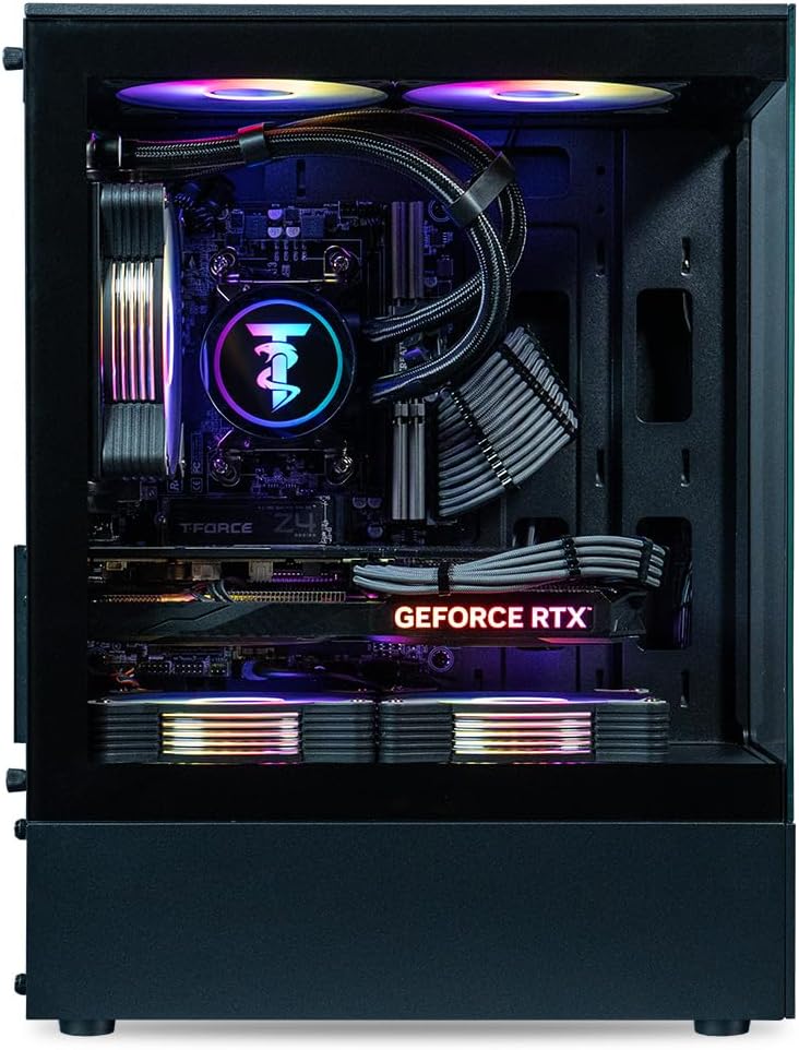 61pEOcLU7EL._AC_SL1000_ ViprTech Stryker 3.0 Liquid-Cooled PC - AMD Ryzen 7 (4.1GHz Turbo), RTX 3060 12GB, 32GB DDR4 3200, 1TB NVMe SSD, 700W PSU, WiFi BT, Win 11 Pro, RGB, Gaming Desktop Computer Prebuilt, Black