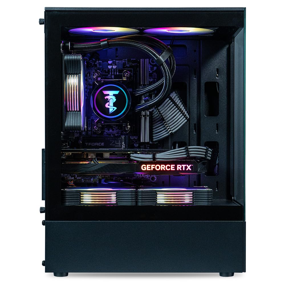 VIPRTECH Stryker 4.0 Gaming PC, Ryzen 7, RTX 5060 8GB, 16GB/1TB, Onyx Black | AMD Ryzen 7 4.4GHz Liquid Cooled, RTX 5060 8GB, 16GB DDR4 RAM, 1TB SSD, 700W PSU