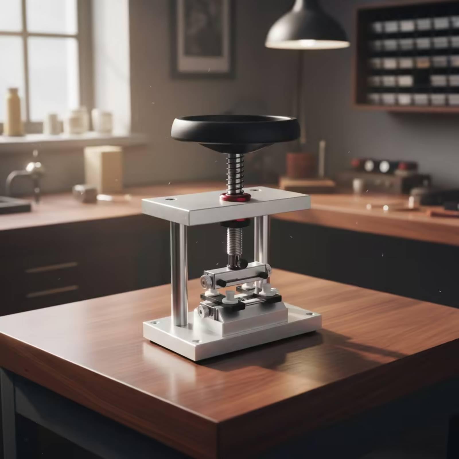 Apricassa con Volano Professionale Apricasse da Banco Regolabile Attrezzo per Orologiai, Collezionisti, Laboratorio