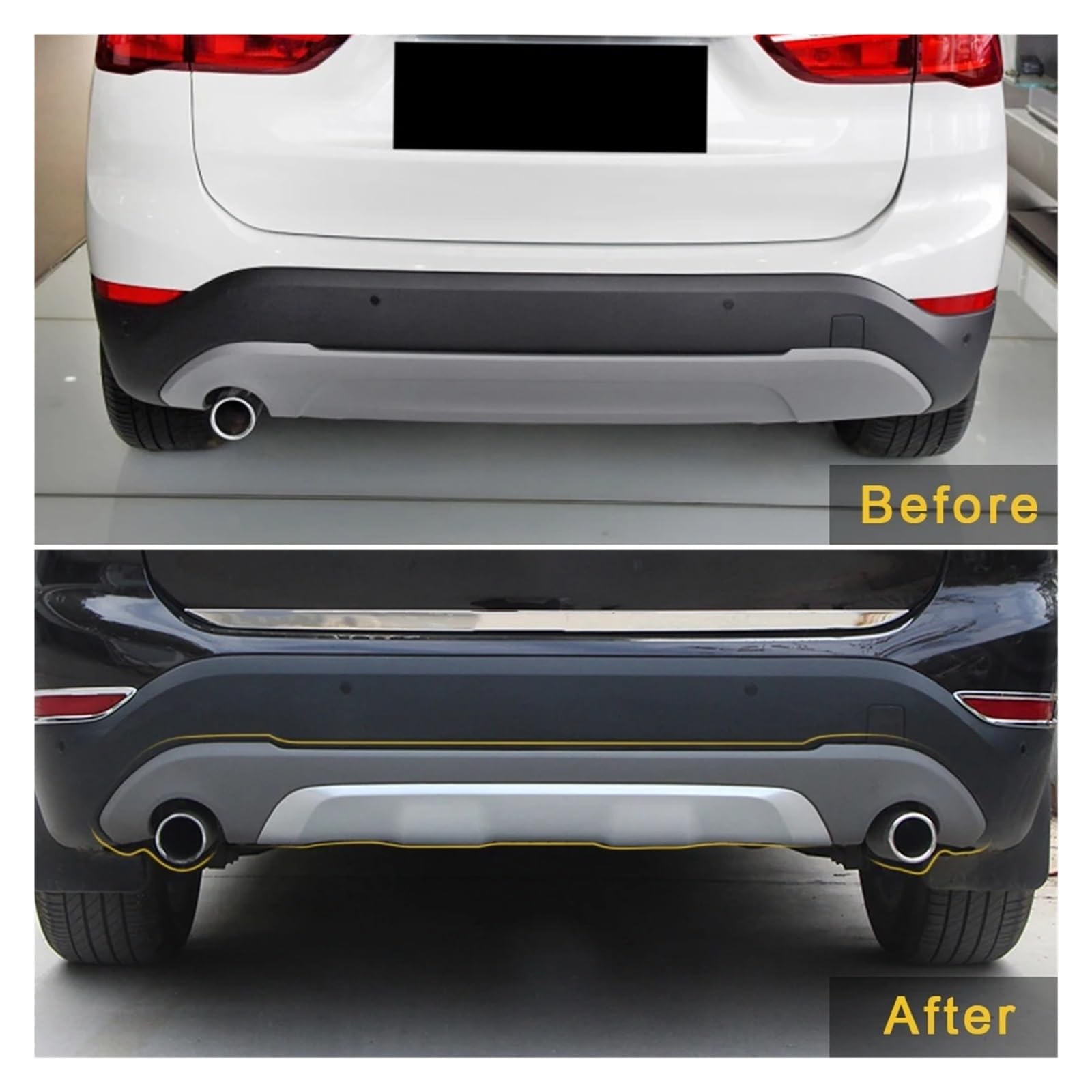 Amazon | BMW X1 F48 2016-2019 カーアクセサリー リアバンパー