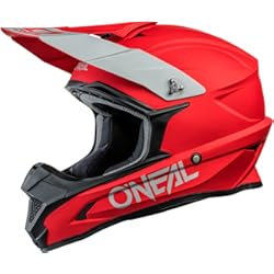 Casco Airoh Motocross ONEAL | Casco de Motocross | MX Enduro | Carcasa de ABS, Norma de Seguridad ECE 22.05, Ventilaciones para una óptima ventilación y refrigeración | Casco 1SRS Solid | Adultos