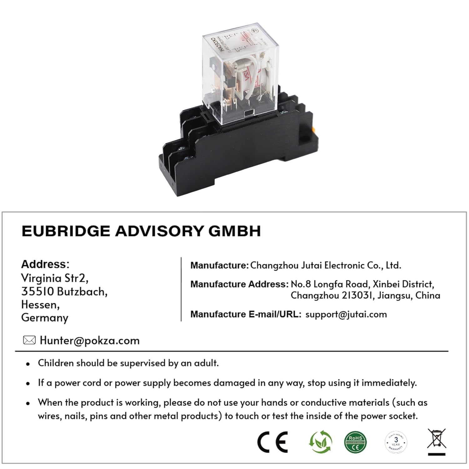Relè a bobina di alimentazione 12 V AC/DC LY2NJ DPDT 8 Pin HH62P JQX-13F con base di presa - Alta qualità e affidabile[C048]