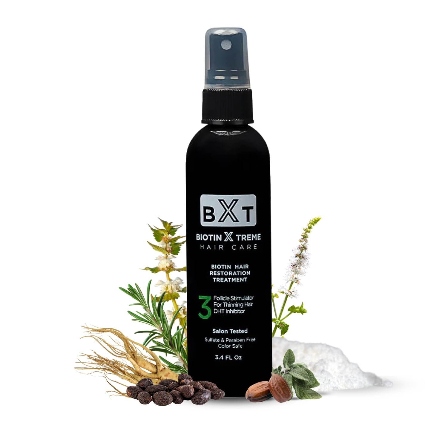 Biotin X Treme spray do odbudowy włosów, naturalny bloker DHT i stymulator pęcherzyków do przerzedzania włosów i wypadania włosów, serum bez leków, S