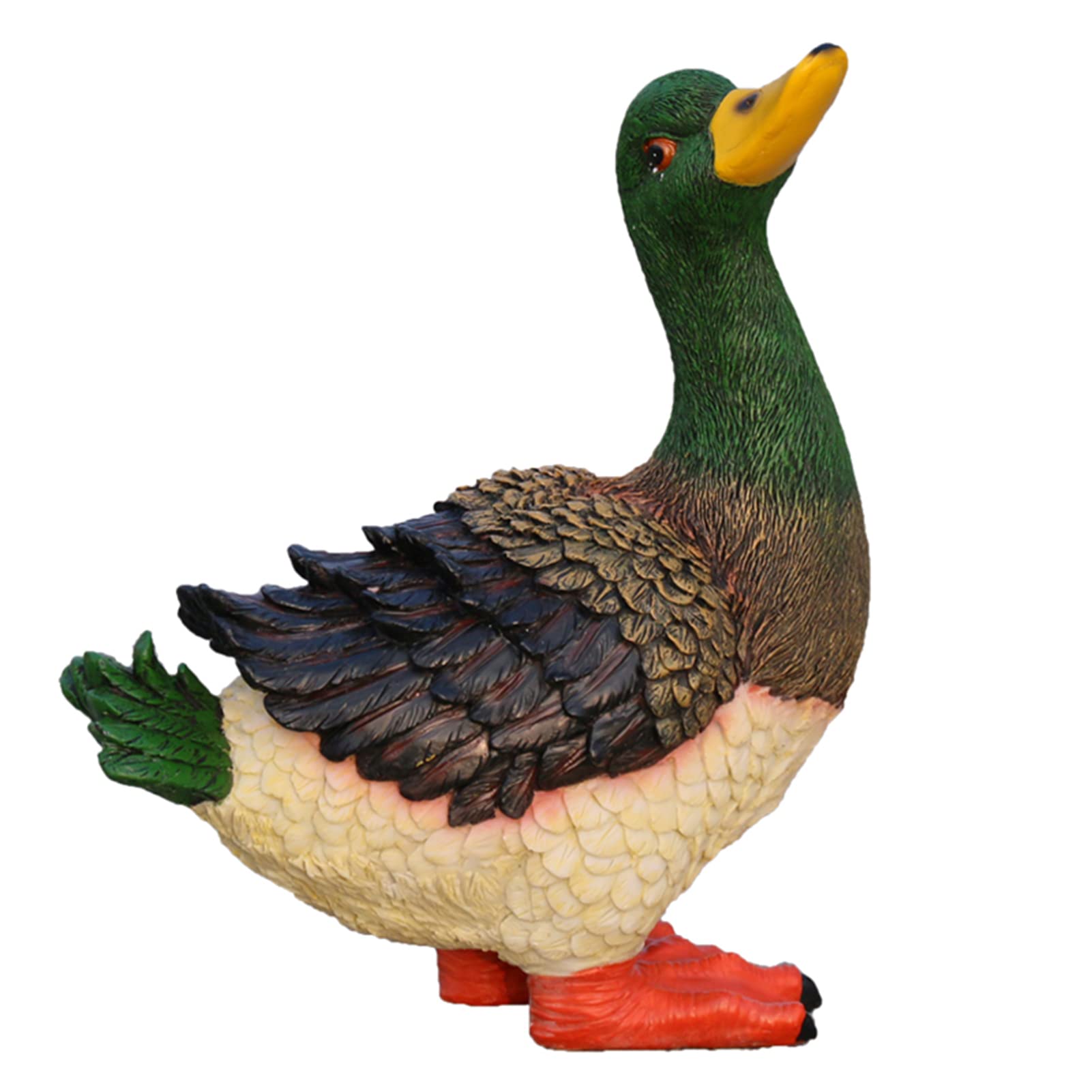 LTL Garten Figur Wilde Ente Harz Handwerk Sammler Tierfiguren Deko für Draußen Garten Miniaturen Skulpturen & Statuen Schmuckstück,Grün