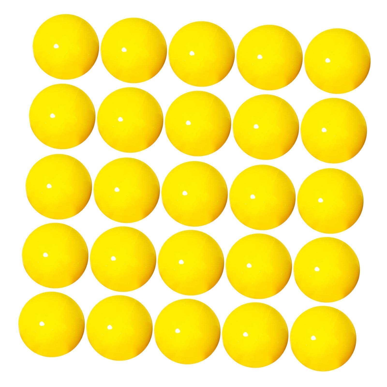 25 palline da bingo resistenti, per feste aziendali, colore giallo, diametro 4 cm