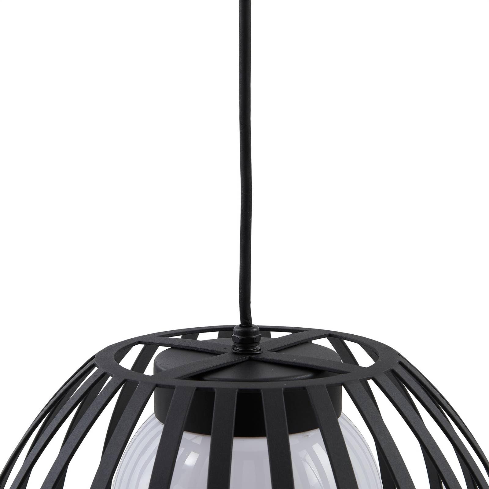 Lucande Marrin Suspension Noir Métal E27 Intensité Variable Moderne