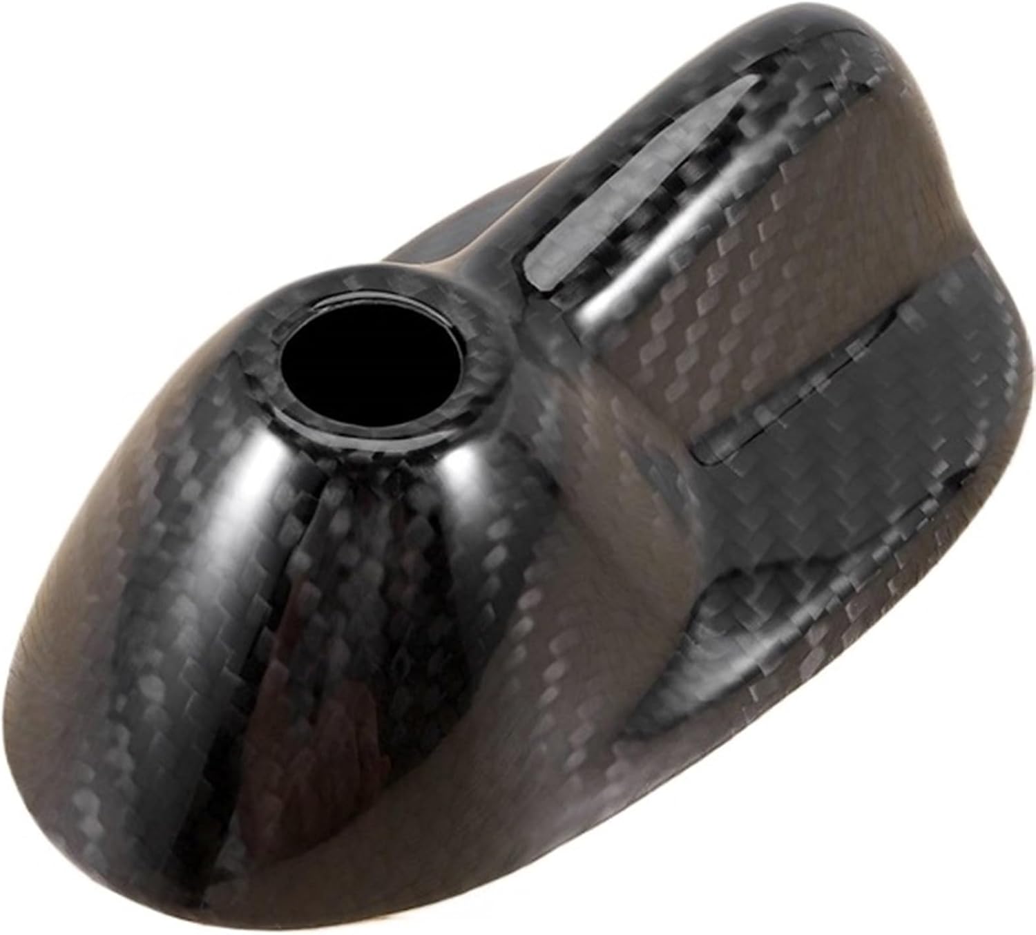 Carbon Fiber Car Roof Shark Fin Decal Decoration Cover Compatible with Mini Cooper Clubman R55 R56(Black)