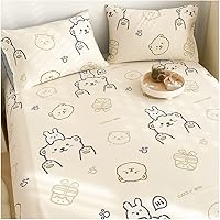 Vista 17 de Sábanas bajeras suaves 100% algodón, tamaño Super King, ropa de cama de tela suave y cómoda, bolsillo extra profundo de hasta 8 pulgadas