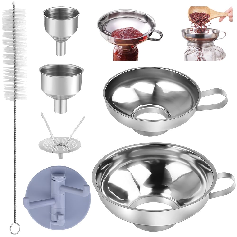 Entonnoir Acier Inoxydable KOFUN - 16 Cm - Large Goulot - Pour Liquides Alimentaires
