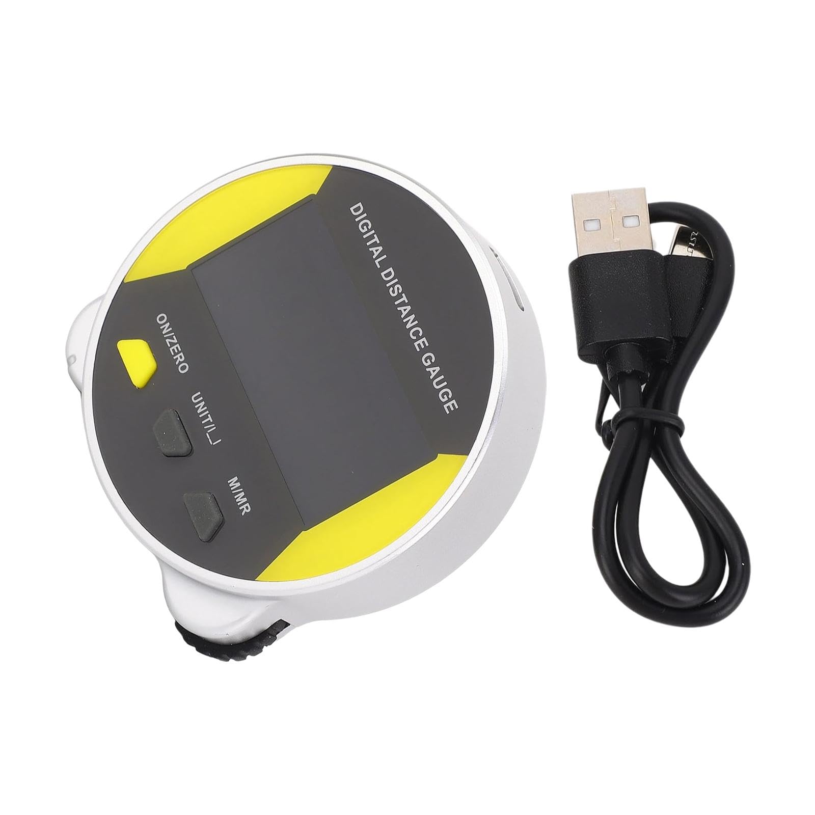 Cinta Métrica Electrónica con Pantalla, Herramienta de Medición Pequeña Y Precisa, Regla Enrollable para Superficies Planas, Diámetros Y Curvas, Amarillo
