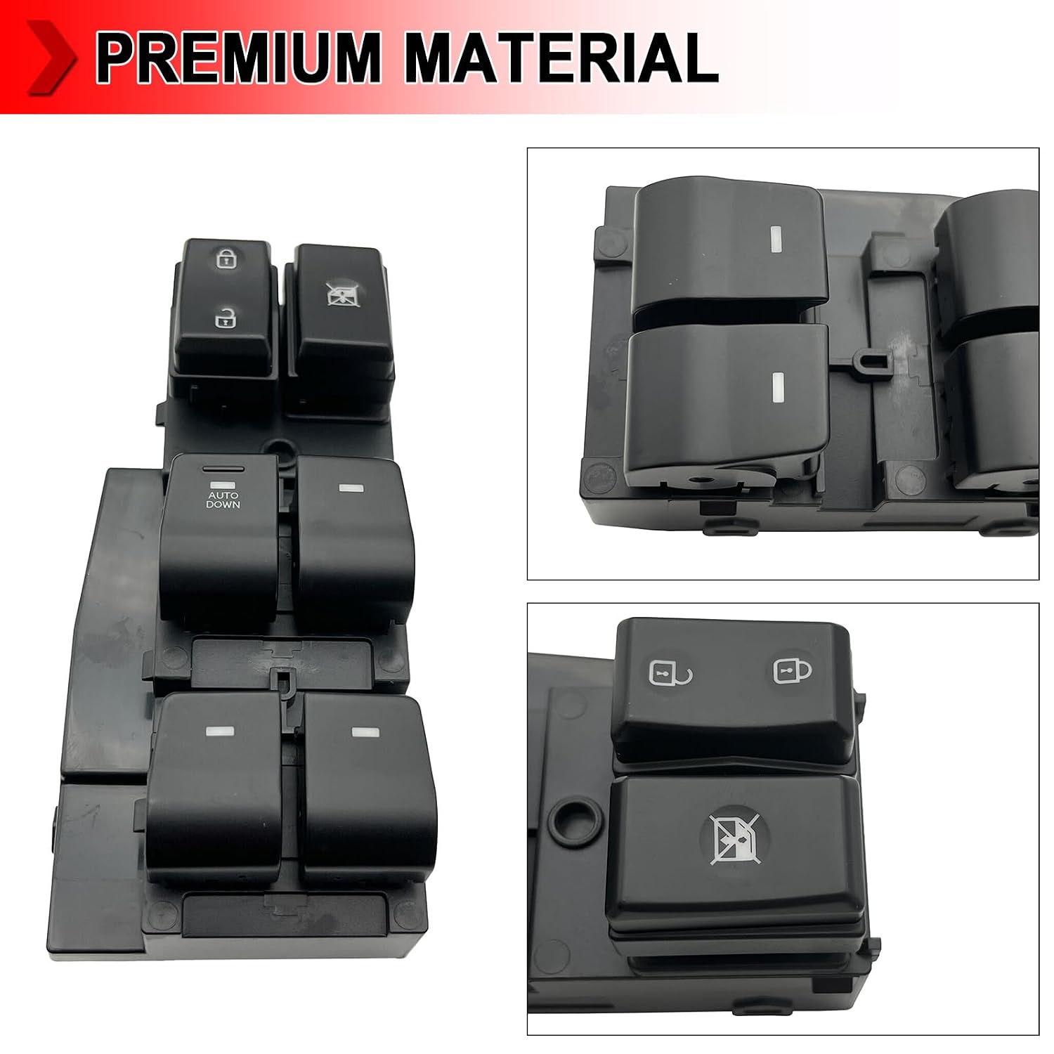 93570-F2100 Front Left Driver Side Master Power Window Switch Button Fit for Hyundai Elantra 2017 2018 2019 2020 2021 2022