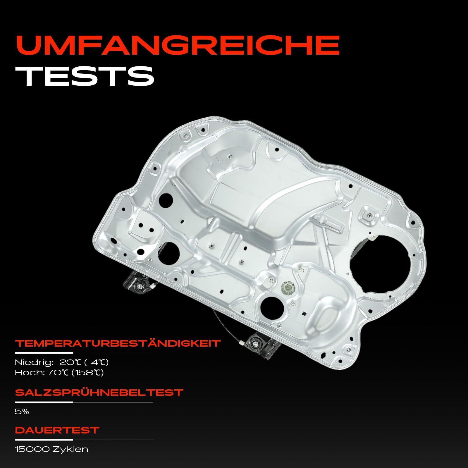Frankberg Fensterheber Elektrisch Ohne Motor Mit Metall platte Vorne Rechts 4/5 Türer Kompatibel mit Polo 9A 9N Schrägheck Polo Stufenheck 9A2 9A4 9A6 9N2 Replace# 6Q4837462J