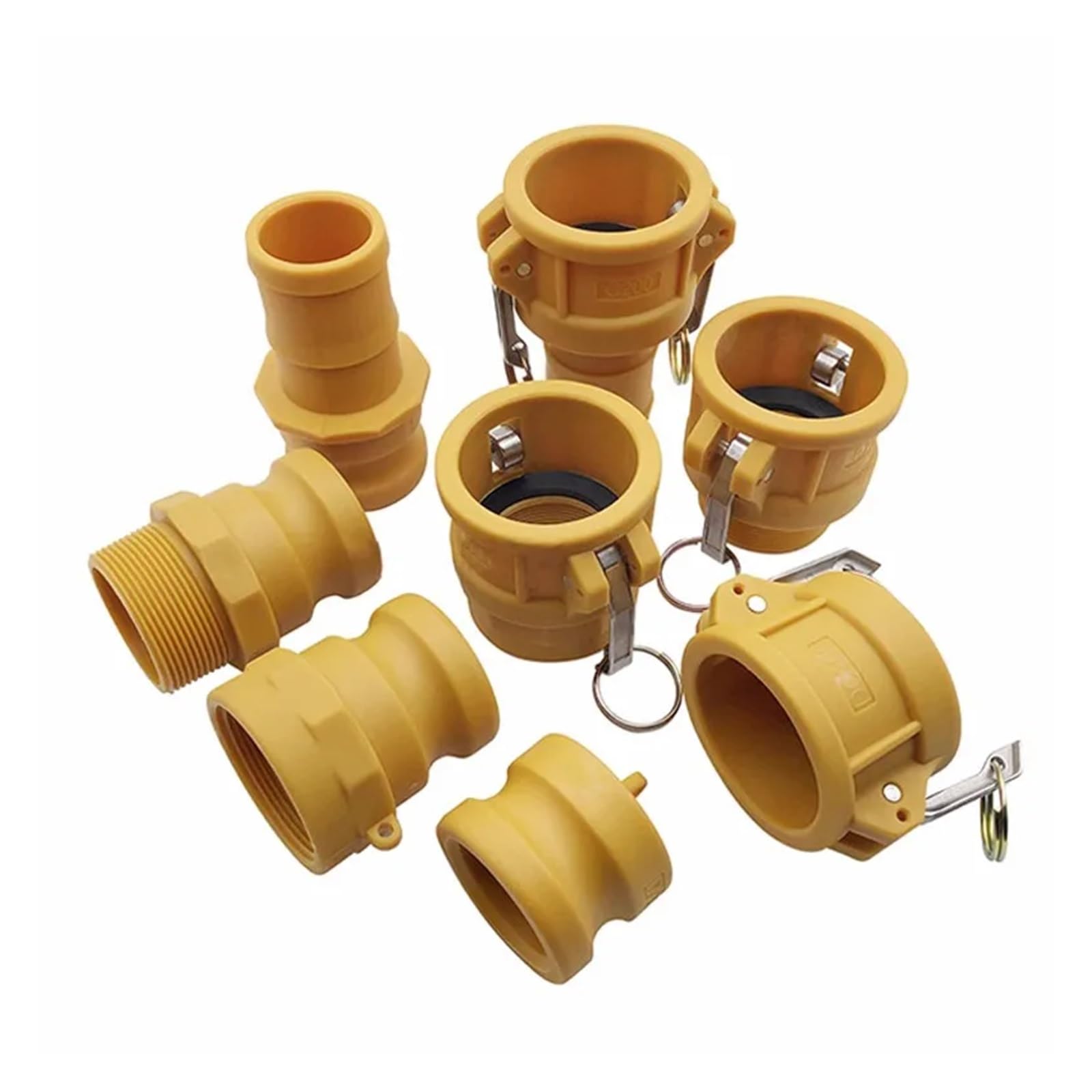 1Pcs DN15 To DN50 Camlock Couplings 1/2" To 2" Quick Disconnect PP Pipe Fittings(Red,1-1/2") Barb Fittings