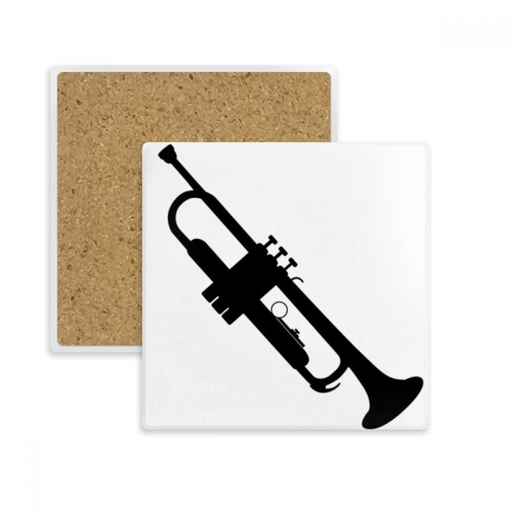 Sous-verre carré en pierre absorbante motif musique classique multicolore