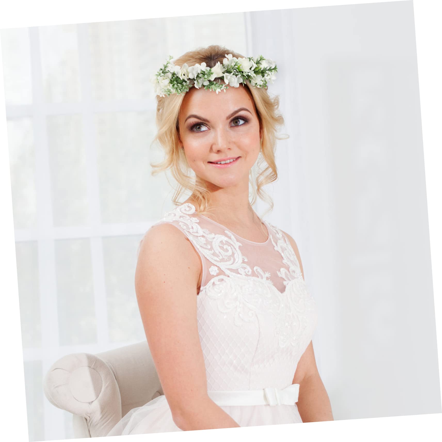FRCOLOR 4stücke Blumenkranz Stirnband Für Hochzeiten Haaraccessoires Mit Rosen Für Bräute Blumenmädchen Und Besondere Anlässe Verstellbar Und Vielseitig
