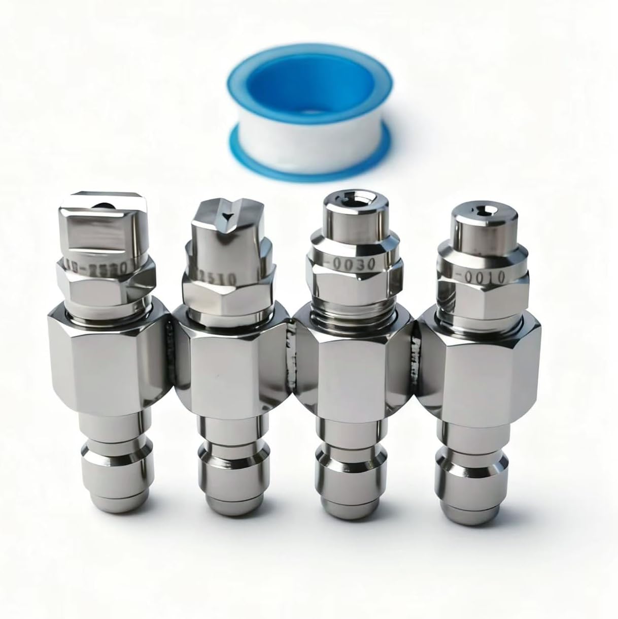 Pressure Washer Nozzle 4 GPM, Jrod Washing Nozzle 4 Way Tip Holder for Soft Wash System, 1/4" Quick Connect 0° 25°