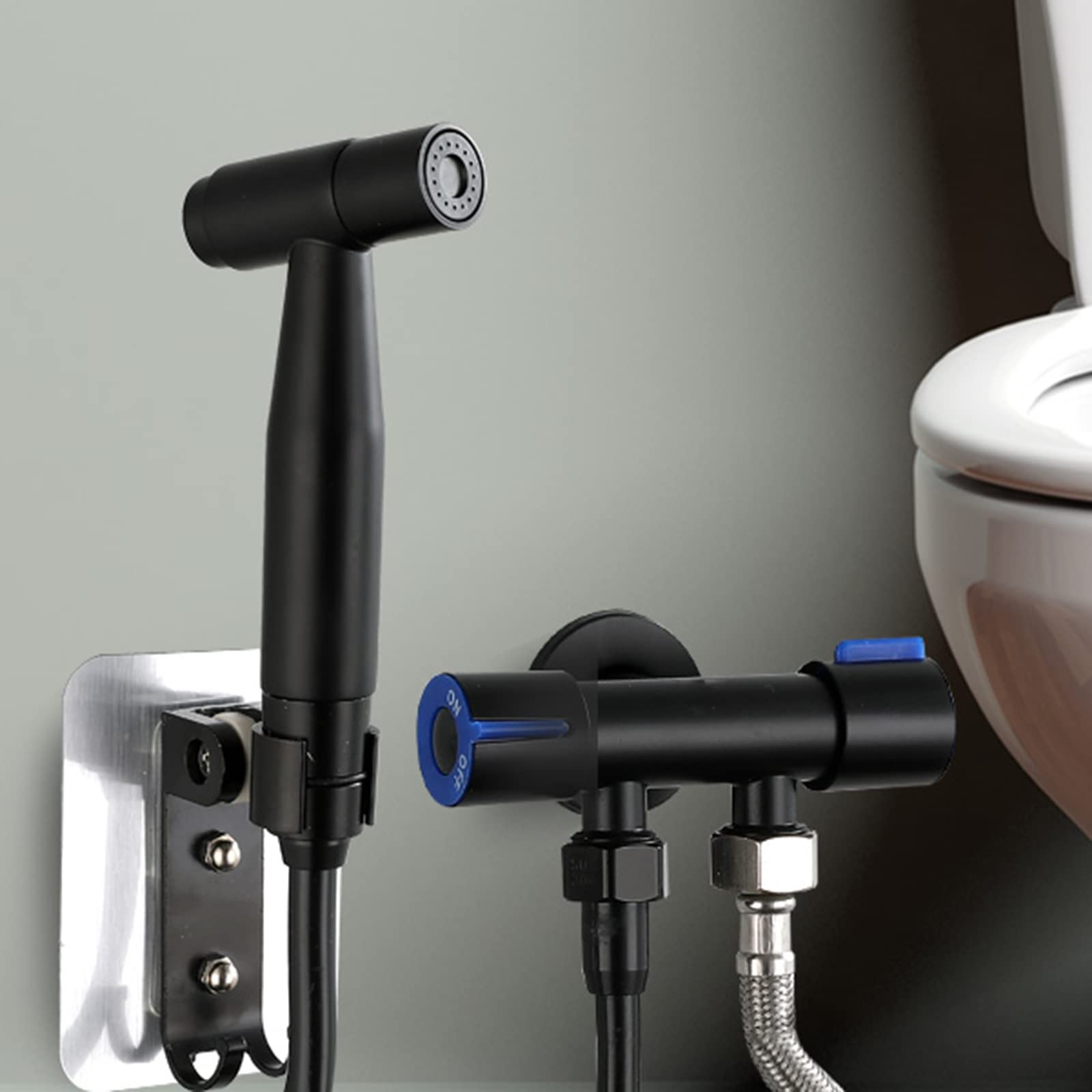 Bidet toaletowy spray czarny kran prysznicowy bidet opryskiwacz toaletowy ręczny zestaw bidetu toaleta głowica prysznicowa opryskiwacz ze stali nierdzewnej czarna toaleta dysza do czyszczenia toalety