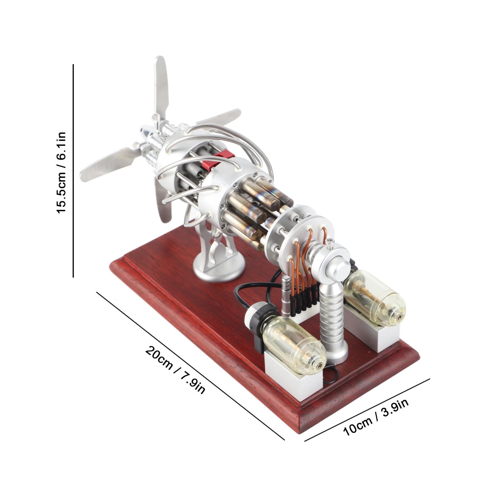 Kit Modello Motore Stirling, 16 Cilindri Ad Aria Calda Educativo