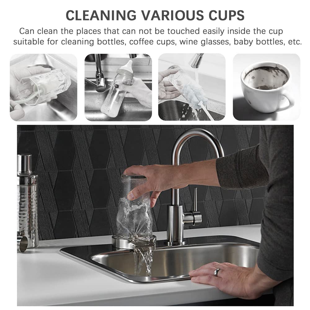 Lavabicchieri Lavandino,Sciacquatrice in Vetro per lavello da Cucina Rondella per Tazza per lavello Barra di Fissaggio per lavello Sciacquatrice in Vetro Accessori per lavello da Cucina