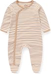MAMIMAKA Unisex Baby Newborn Baby Clothes Cotton Footed Romper One-Piece Jumpsuits 3 Pack