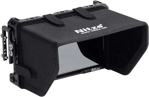 Nitze Cage for Feelworld LUT5 5.5" with HDMI Cable Clamp and Sunhood - JT-F02B
