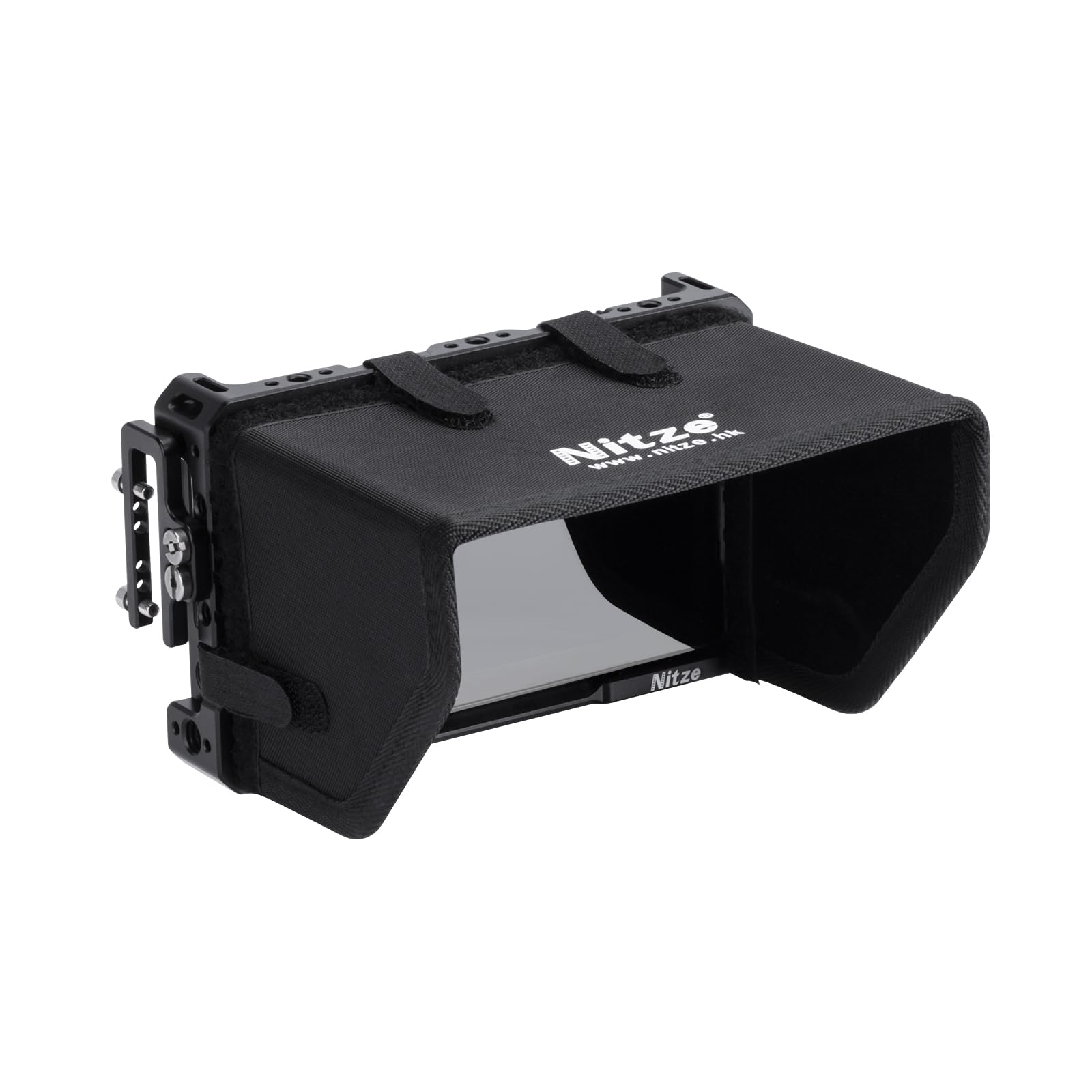 Nitze Cage for Feelworld LUT5 5.5" Monitor, with HDMI Cable Clamp and Sunhood - JT-F02B