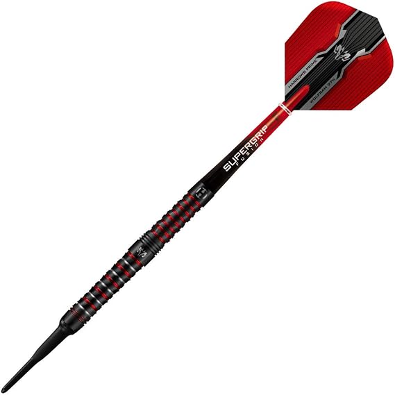 Harrows Wolfram Infinity 97% Tungsten Soft Tip Darts Set | 18g and 20g | Includes Supergrip Fusion Shafts and 100 Micron Prime Flights (20g)