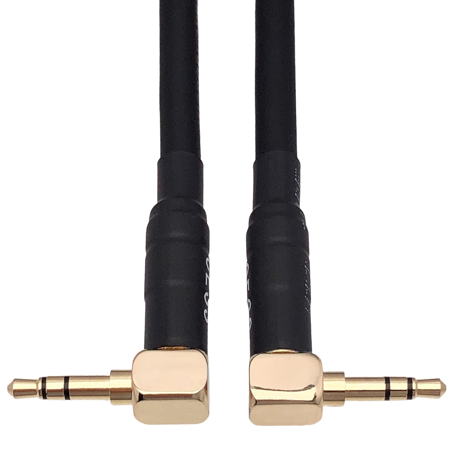 CNCESS CESS-068 Short Audiophile Audio Cable 3.5mm TRS Right Angle Male to Male, 6 Inches