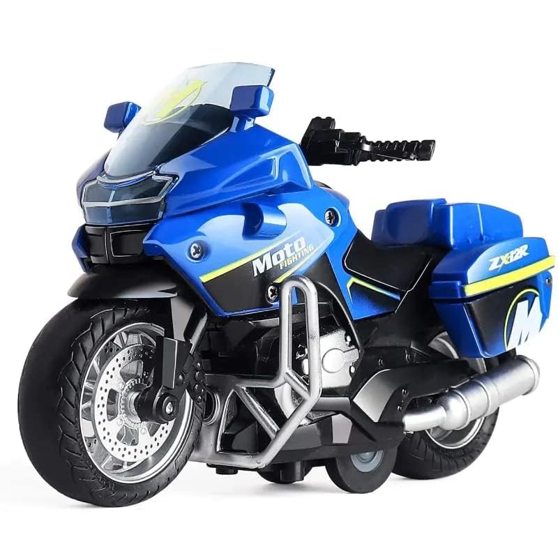 KEDARNATH ENTERPRISE Diecast Motorcycle Toy Bike Scale Model,Pull Back Vehicles Alloy Simulation Superbike with Lights and Sound Also for Car Dashboard,Kids,Adult (Moto-Blue) (B0CN6F64G1) Amazon Price History, Amazon Price Tracker