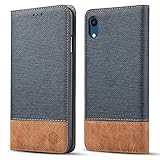 WenBelle for iPhone XR Wallet Case, Stand Feature,Double Layer Shock Absorbing Premium Soft PU Color