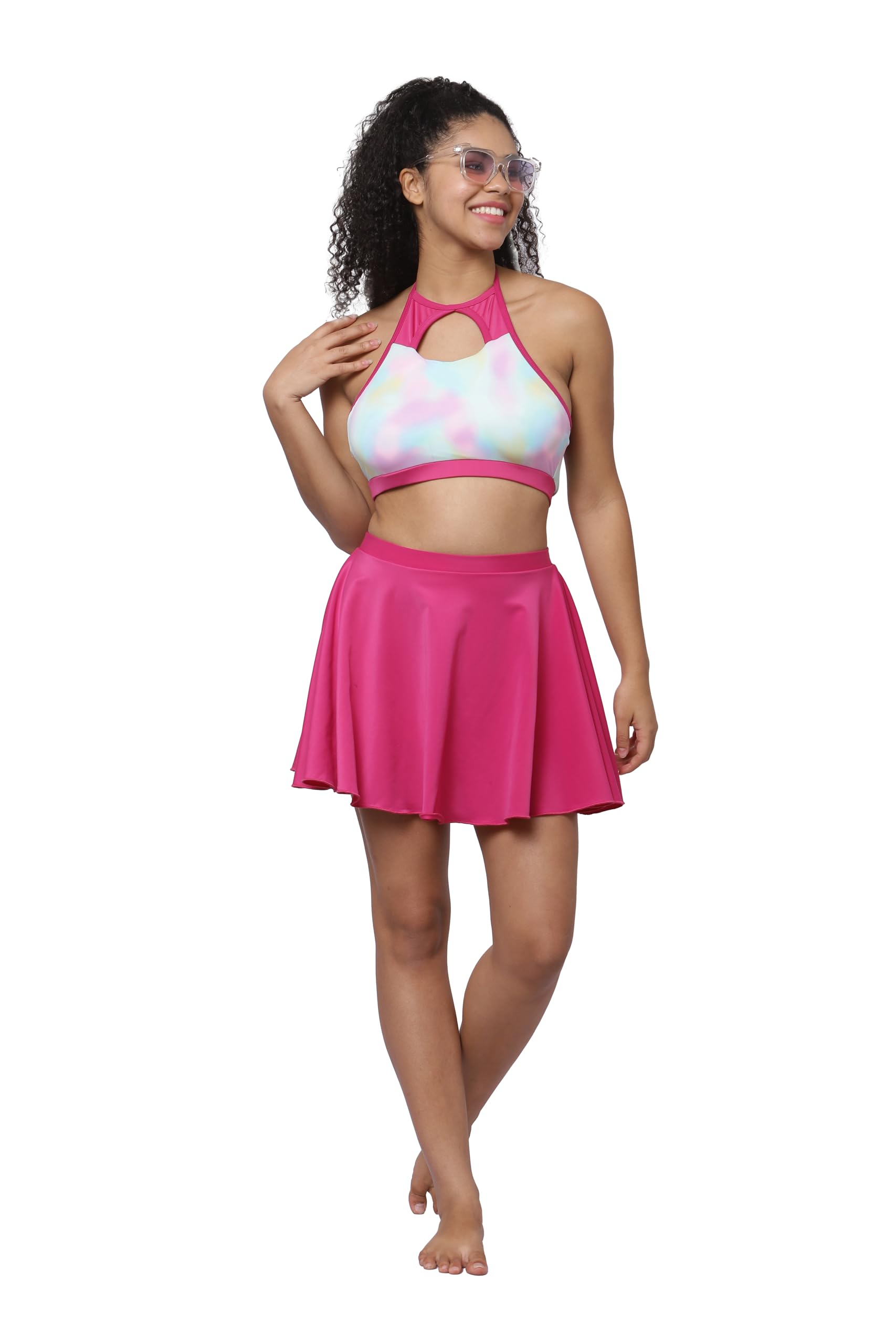Pink Solid Swim Bottom-image-19