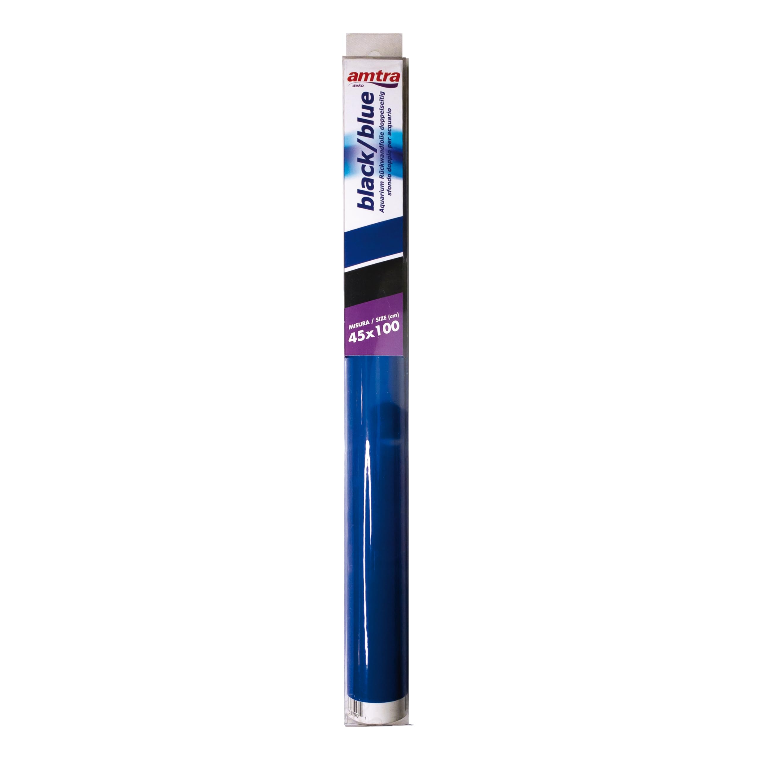 Amtra Sfondo Doppio Black/Blue - Sfondo Poster per Acquario, Decorazione a Doppia Stampa HD, Double Face, Impermeabile, Formato 45x100 cm