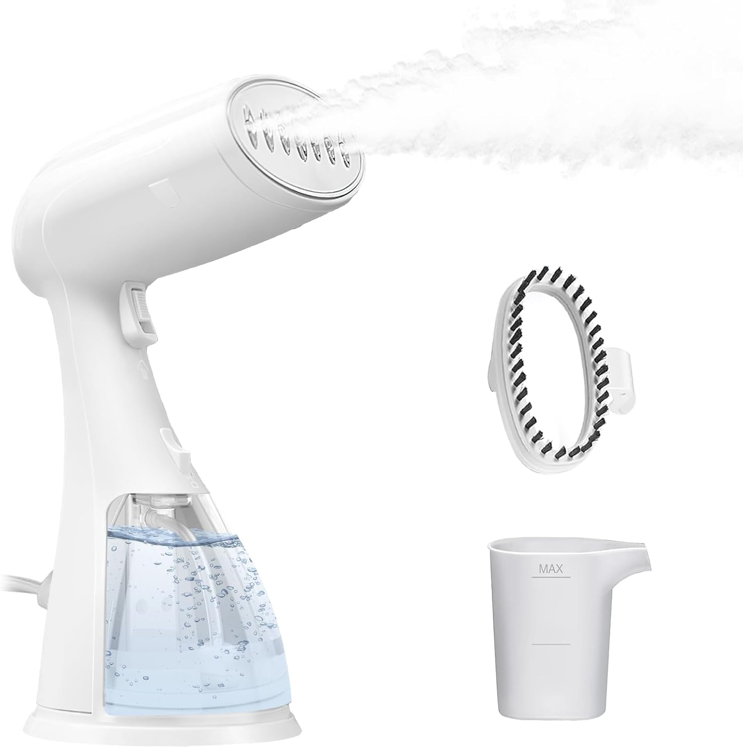 Portable Hand Held Steamer for Clothes – 1350W Handheld Clothes Steamer, 15S Rapid Heating, Garment Wrinkle Remover Fastly Make Clothes Soft & Gentle, Large-Capacity Iron for Hotels/Travel