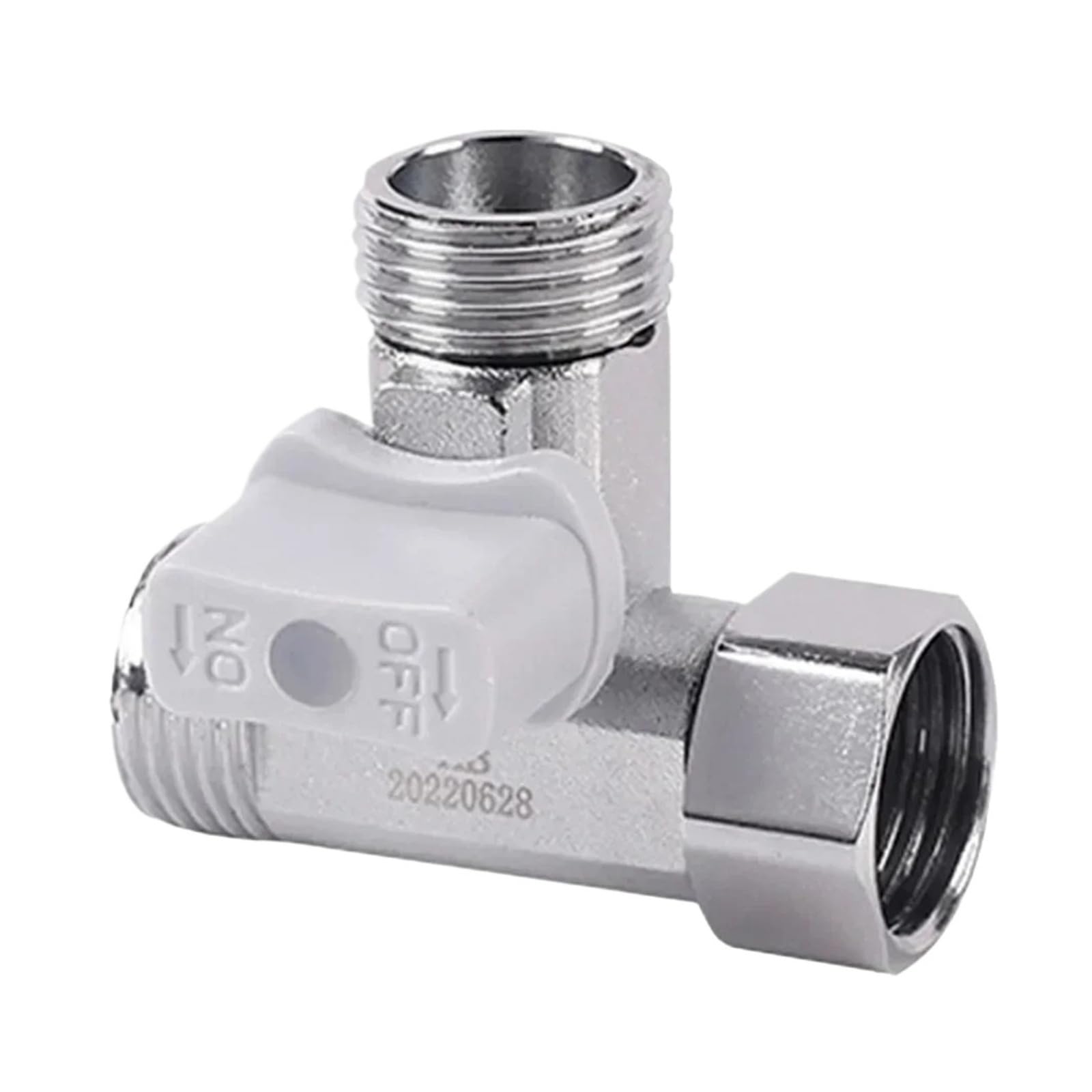 Zinc Alloy Tee Stop Valve Angle T Adapter for Bidet Handheld Sprayer Toilet Tank for Water Purifier Accessories
