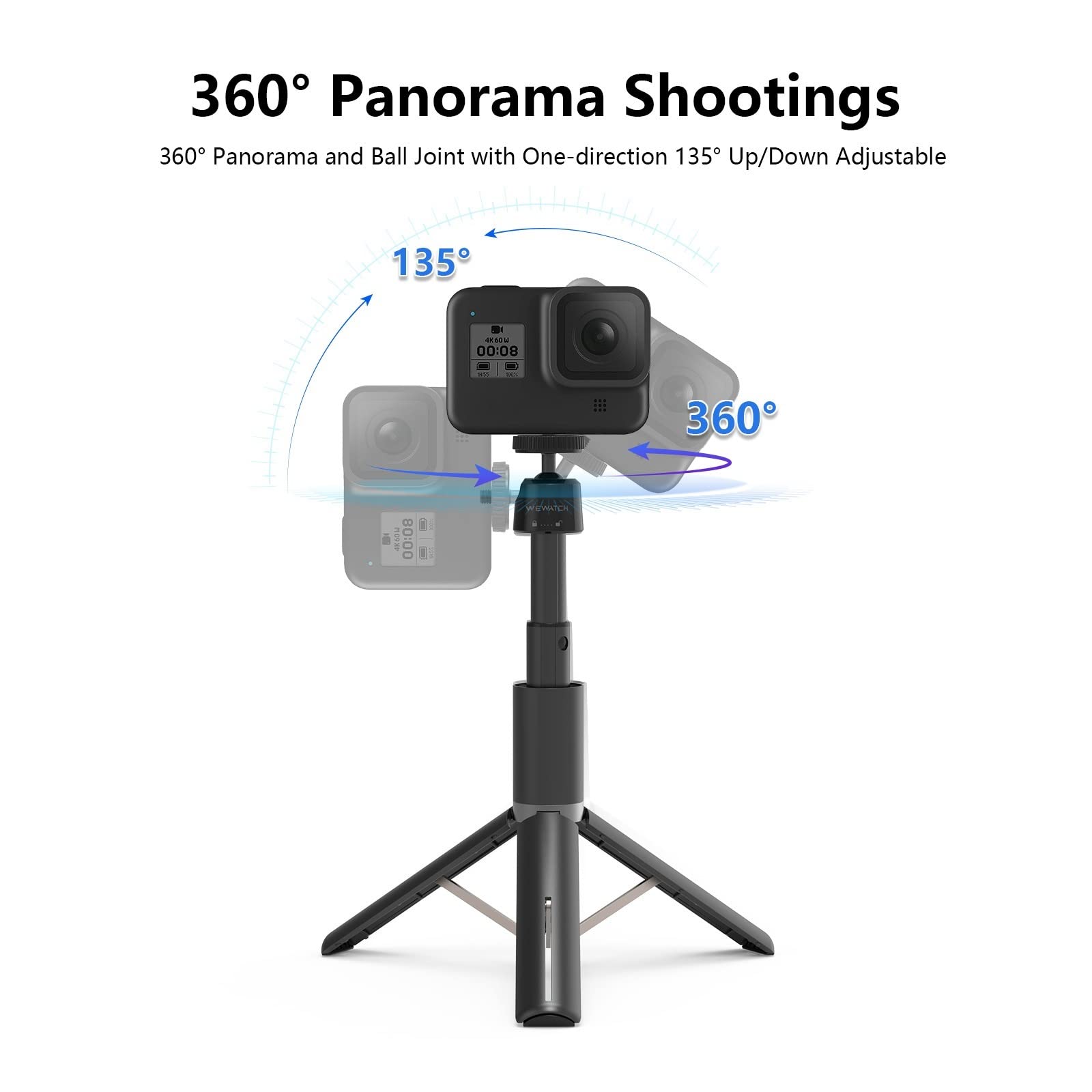 Support de Projecteur Support de trépied Flexible Support de Support de projecteur Portable en Alliage d'aluminium avec rotule à 360 ° for projecteur Support Projecteur Réglable