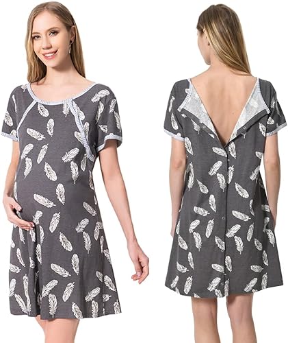 Camisón 4 en 1 para el partopartoenfermería, camisón de maternidadlactancia, bolsa de hospital imprescindible