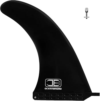 OCEANBROAD 8 9 10 Surf SUP Fin No-Tool Fin Screw Single Center Fin 8 9 10 Inch for Surfboard Longboard Paddleboard