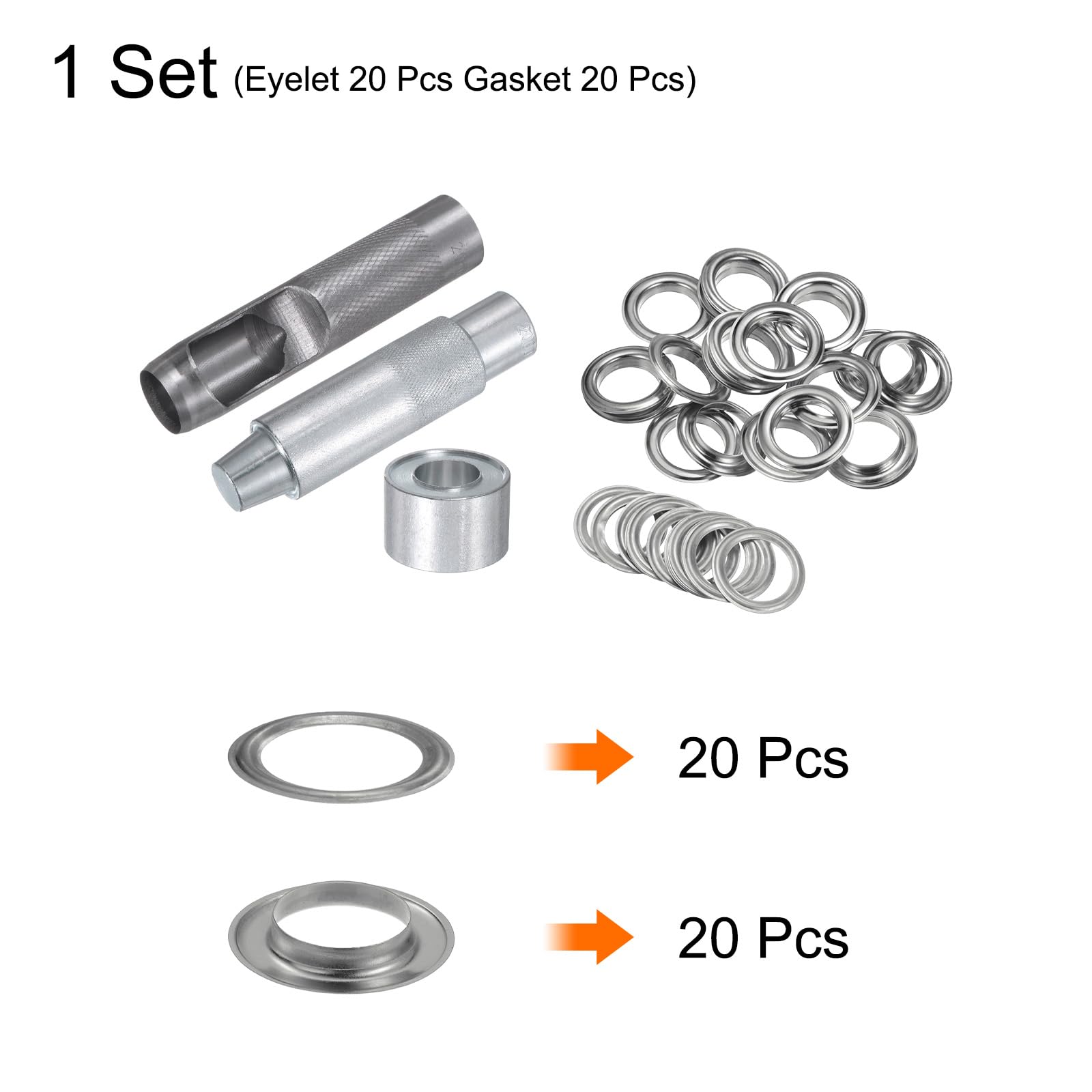QUARKZMAN Aluminium Stellringe 25 mm Innendurchmesser Doppelt Geteilter Klemmring Silber Wellenring Bohrung Set-Schrauben Klemmringe Tiefenanschlag für Bohrer Auto Robotik 4 Stück