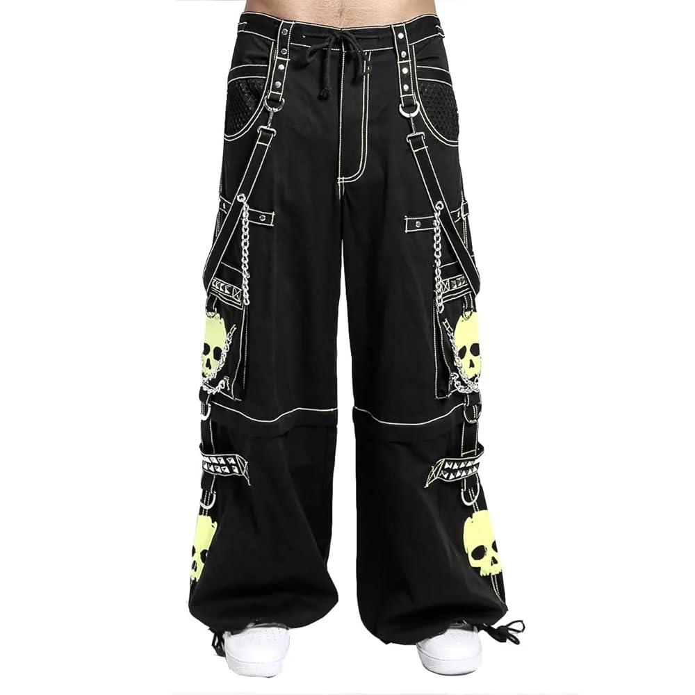 Gothic Bondage Black Big Skull Men Pant Alternative Punk