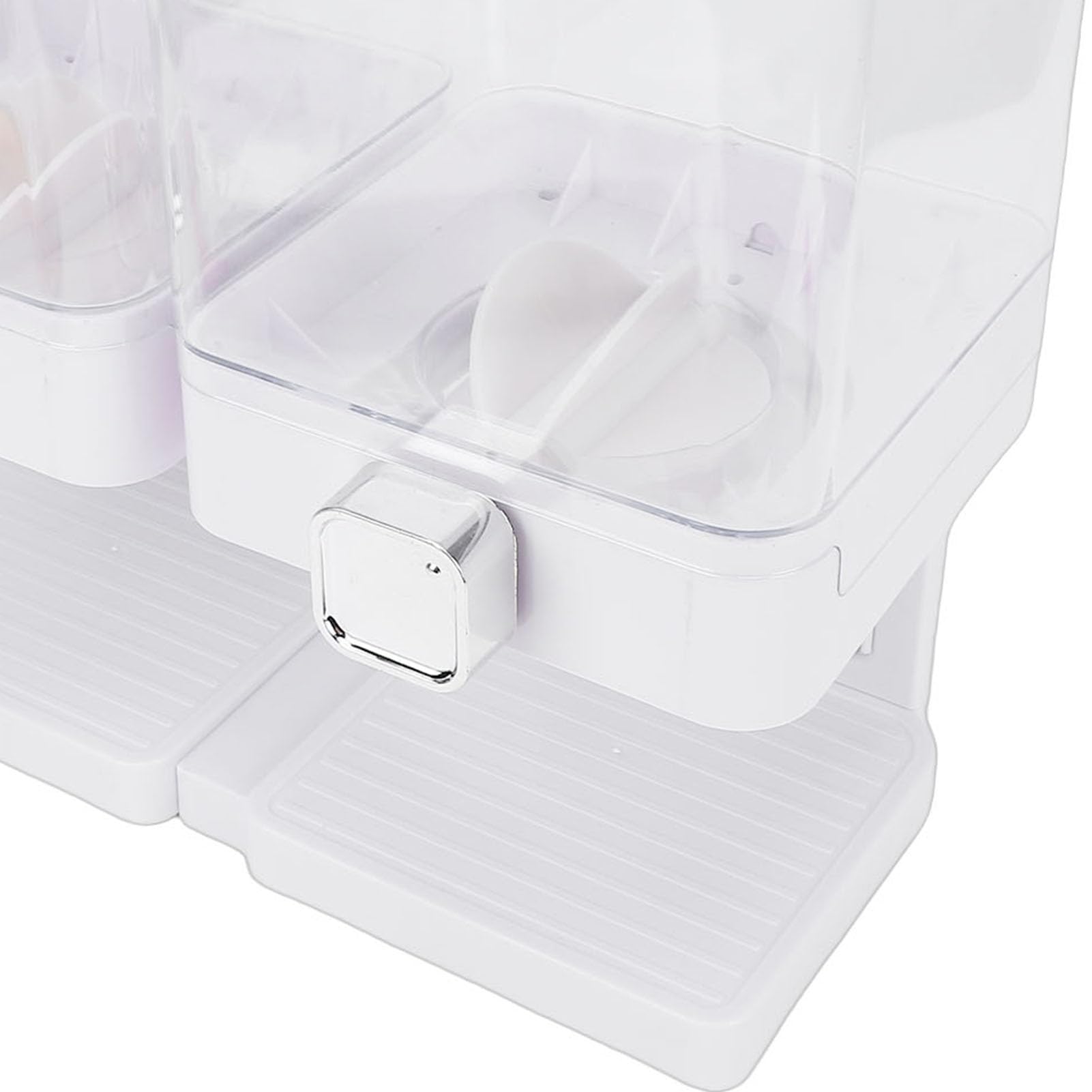 Dispensador de Cereales, 3,7 L, Dispensador de Alimentos Secos PET de Grado Alimenticio, Contenedor de Almacenamiento de Cereales con Perilla Giratoria para Granos de Arroz, Dulces, Granos